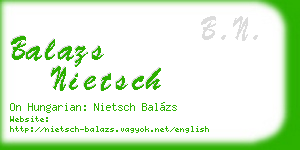 balazs nietsch business card
